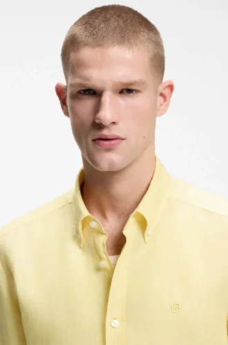 Regular-fit shirt in linen