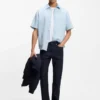 Regular-fit shirt in linen