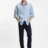Regular-fit shirt in linen
