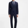 Regular-fit shirt in printed stretch cotton