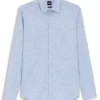Regular-fit shirt in printed stretch cotton