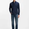 Regular-fit shirt in stretch-cotton dobby