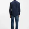 Regular-fit shirt in stretch-cotton dobby