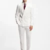 Regular-fit shirt in striped linen