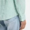 Regular-fit shirt in striped linen