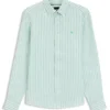 Regular-fit shirt in striped linen