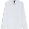 Regular-fit shirt in striped linen
