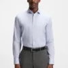 Regular-fit shirt in structured cotton