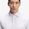 Regular-fit shirt in structured Italian-made cotton