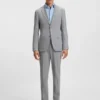 Regular-fit shirt in structured stretch jersey
