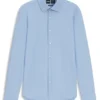 Regular-fit shirt in structured stretch jersey