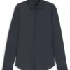 Regular-fit shirt in structured stretch jersey