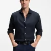 Regular-fit shirt in washed linen