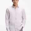 Regular-fit shirt in washed linen