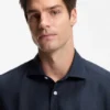 Regular-fit shirt in washed linen