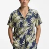 Regular-fit shirt with all-over print