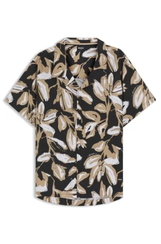 Regular-fit shirt with all-over print