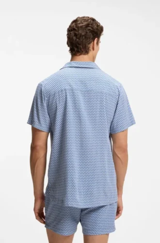 Regular-fit shirt with all-over print