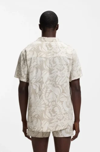 Regular-fit shirt with all-over print