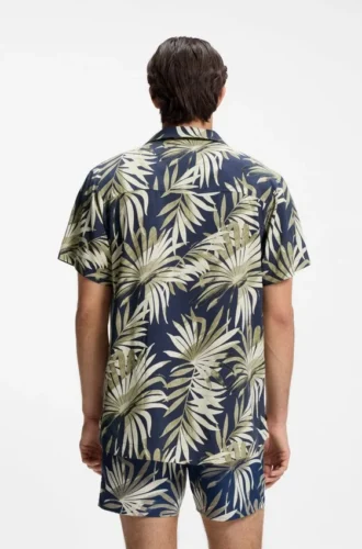 Regular-fit shirt with all-over print