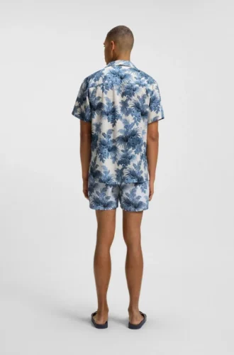 Regular-fit shirt with all-over print
