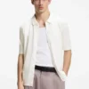 Regular-fit shirt with knitted structure