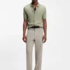 Regular-fit shirt with knitted structure