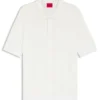Regular-fit shirt with knitted structure