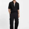 Regular-fit shirt with ribbed structure