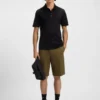 Regular-fit shorts in mercerised stretch cotton Regular-fit shorts in mercerised stretch cotton