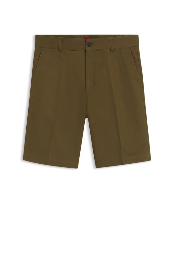 Regular-fit shorts in mercerised stretch cotton Regular-fit shorts in mercerised stretch cotton