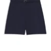 Regular-fit shorts with buckled belt