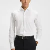 Regular-fit stretch-twill dress shirt