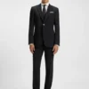 Regular-fit stretch-twill dress shirt