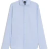 Regular-fit stretch-twill dress shirt