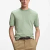Regular-fit T-shirt in a mercerised cotton blend