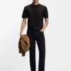 Regular-fit T-shirt in a mercerised cotton blend