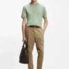 Regular-fit T-shirt in a mercerised cotton blend