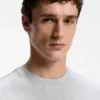 Regular-fit T-shirt in cotton with raised jacquard structure