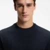 Regular-fit T-shirt in cotton with raised jacquard structure