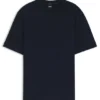 Regular-fit T-shirt in cotton with raised jacquard structure
