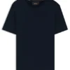 Regular-fit T-shirt in mercerised cotton and silk
