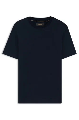 Regular-fit T-shirt in mercerised cotton and silk