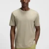Regular-fit T-shirt in mercerised cotton and silk