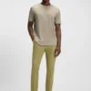 Regular-fit T-shirt in mercerised cotton and silk