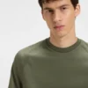 Regular-fit T-shirt in mercerised stretch fabric