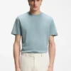 Regular-fit T-shirt in mercerized cotton