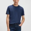 Regular-fit T-shirt in mercerized cotton