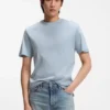 Regular-fit T-shirt in mercerized cotton