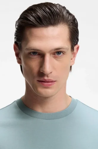 Regular-fit T-shirt in mercerized cotton